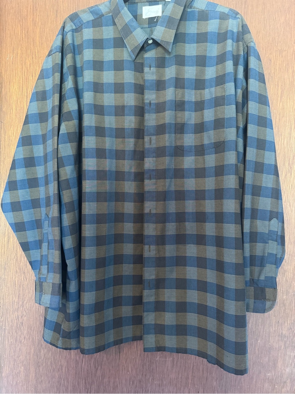 Big & Tall Men's 3Xl
Blue & Olive Checked Shirt